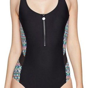 NEXT Front Zip One Piece Swim Suit Large